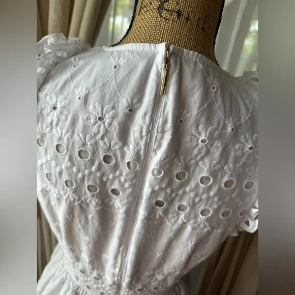 Kate Spade White Floral Eyelet Dress - Picture 7 of 15